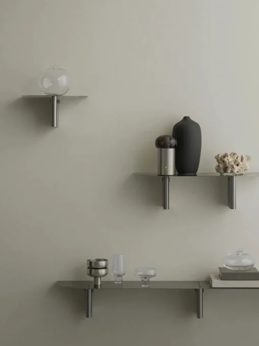 blomus Estante de pared de acero inoxidable Oru