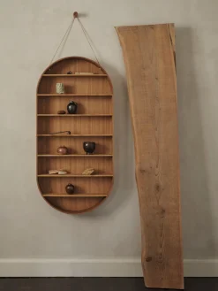Ferm Living Estante de pared de madera de roble Dorm
