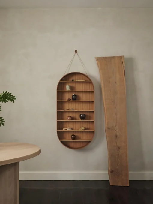 Ferm Living Estante de pared de madera de roble Dorm
