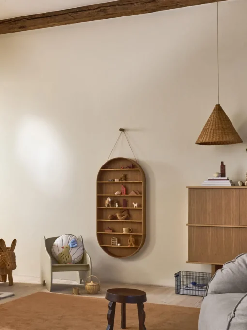 Ferm Living Estante de pared de madera de roble Dorm