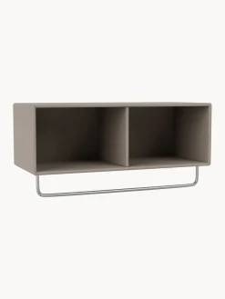 Montana Furniture Estante de pared de madera con perchero Coat