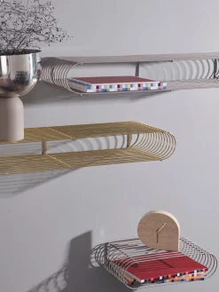 AYTM Estante de pared de metal Curva, 80 cm^ Estanterías De Pared