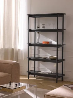 Westwing Collection Estantería alta de madera Libby^ Librerías|Estanterías De Oficina
