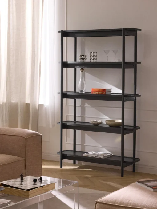 Westwing Collection Estantería alta de madera Libby^ Librerías|Estanterías De Oficina