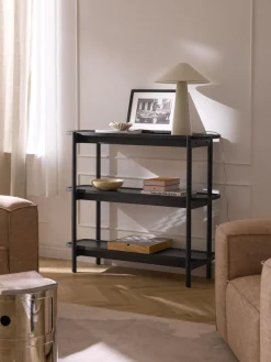 Westwing Collection Estantería baja de madera Libby