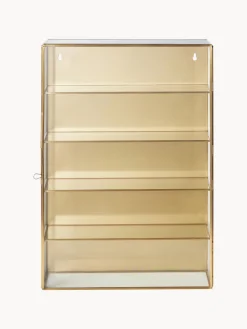 Nordal Estantería de pared de metal y vidrio Ada