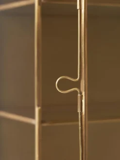 Nordal Estantería de pared de metal y vidrio Ada