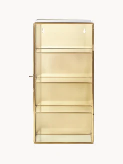 Nordal Estantería de pared de metal con baldas y puerta de cristal Ada^ Estanterías De Pared