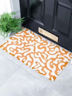 Artsy Doormats Felpudo Orange Blobs