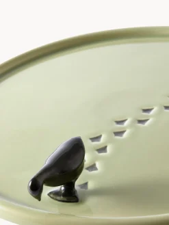 POLSPOTTEN Fuente de cerámica artesanal Walking Duck