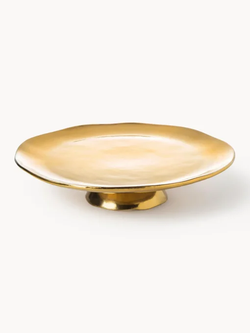 Bitossi Home Fuente para postre de porcelana con borde irregular dorado Edge^ Tarteras|Vajillas Completas
