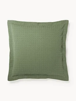 Westwing Collection Funda de almohada con dobladillo texturizada Orville