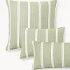 Westwing Collection Funda de almohada de franela a rayas Belinda^ Mantas|Fundas De Almohadas