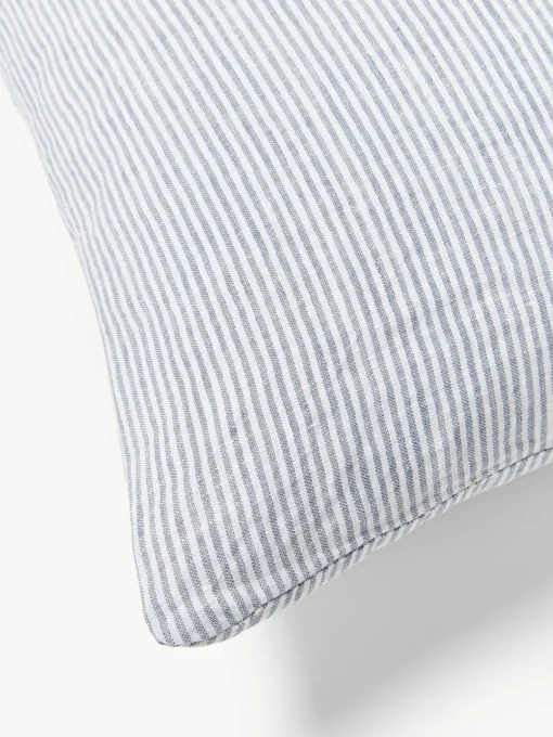 Westwing Collection Funda de almohada de lino lavado con rayas finas Rinna^ Mantas|Fundas De Almohadas