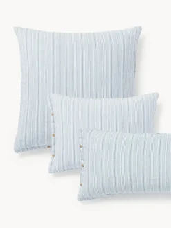 Westwing Collection Funda de almohada de lino lavado con rayas Telma^ Mantas|Fundas De Almohadas