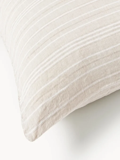 Westwing Collection Funda de almohada de lino lavado con rayas Telma^ Mantas|Fundas De Almohadas