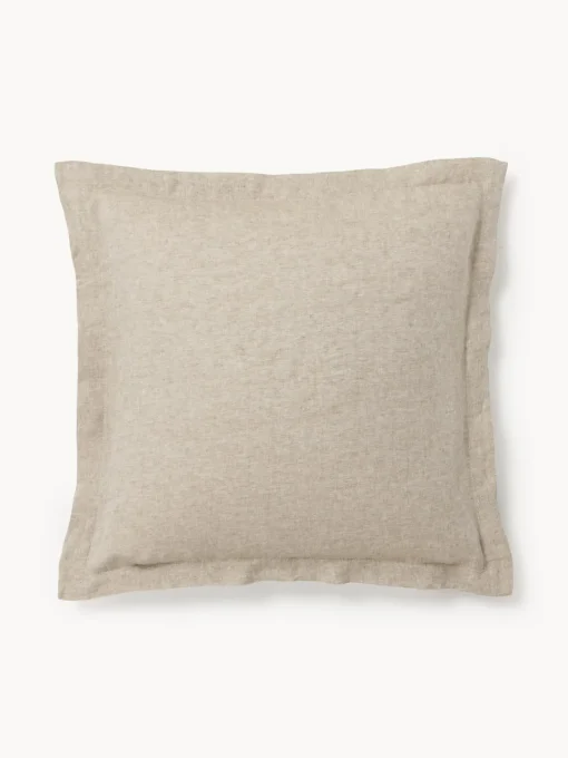Westwing Collection Funda de almohada de lino con ribete Linna^ Mantas|Fundas De Almohadas
