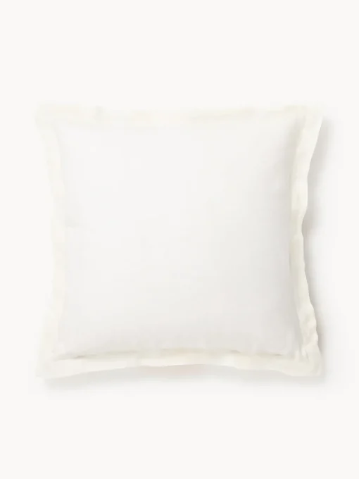 Westwing Collection Funda de almohada de lino con ribete Linna^ Mantas|Fundas De Almohadas