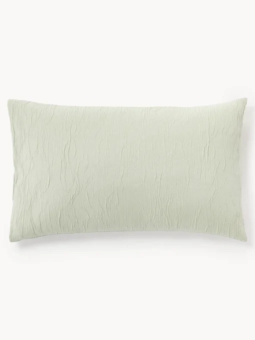 Westwing Collection Funda de almohada de percal de algodón lavado Leonora