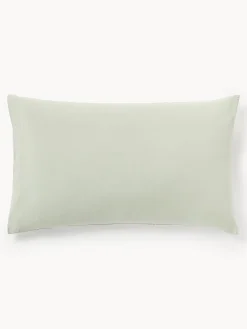 Westwing Collection Funda de almohada de percal de algodón lavado Leonora