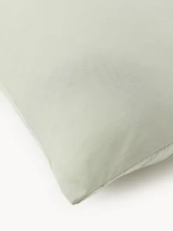 Westwing Collection Funda de almohada de percal de algodón lavado Leonora