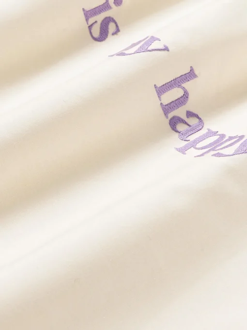 Westwing Collection Funda de almohada de percal con inscripción bordada Roya^ Fundas De Almohadas|Mantas
