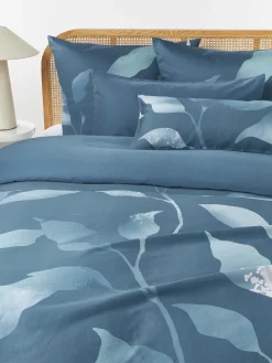 Westwing Collection Funda de almohada de satén estampado Marino^ Fundas De Almohadas|Mantas