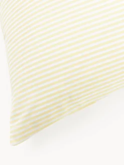 Westwing Collection Funda de almohada doble cara de algodón a rayas Lorena^ Mantas