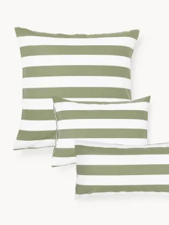 Westwing Collection Funda de almohada doble cara de algodón a rayas Lorena