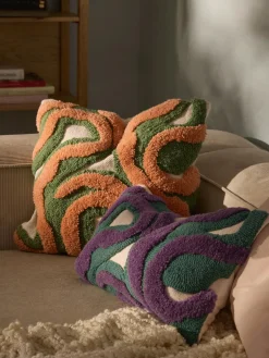 Westwing Collection Funda de cojín artesanal con tejido capitoné Jiri^ Mantas|Cojines Decorativos