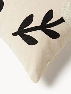 Broste Copenhagen Funda de cojín de algodón con motivo floral Rosita