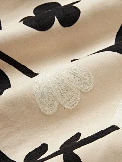 Broste Copenhagen Funda de cojín de algodón con motivo floral Rosita