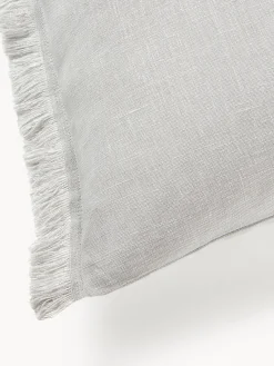 Westwing Collection Funda de cojín de lino con flecos Luana^ Cojines Decorativos|Cojines Decorativos