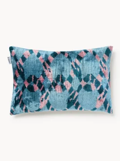 Les Ottomans Funda de cojín de terciopelo con estampado abstracto Velvety