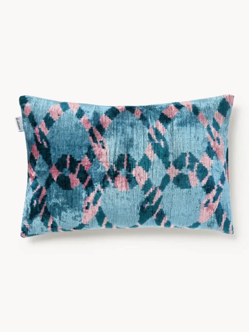 Les Ottomans Funda de cojín de terciopelo con estampado abstracto Velvety