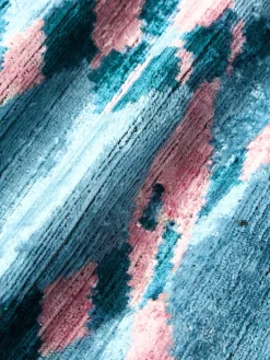 Les Ottomans Funda de cojín de terciopelo con estampado abstracto Velvety