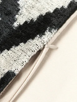 Les Ottomans Funda de cojín de terciopelo con estampado zigzag Velvety^ Cojines Decorativos|Cojines Decorativos