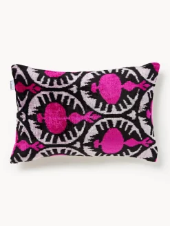 Les Ottomans Funda de cojín de terciopelo con estampado abstracto Velvety^ Cojines Decorativos|Mantas
