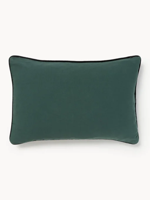 Les Ottomans Funda de cojín decorativo de algodón artesanal Velvety^ Mantas|Cojines Decorativos