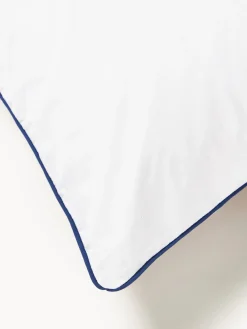 Westwing Collection Funda nórdica de percal a cuadros con ribete Scarlet