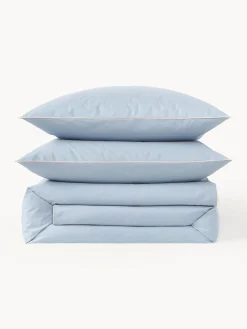 Westwing Collection Funda nórdica de percal con ribete Daria