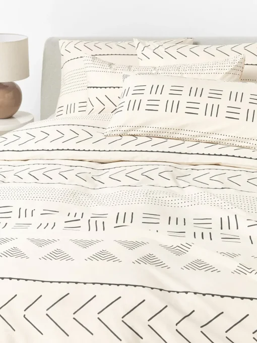 Westwing Collection Funda nórdica de percal con estampado boho Kohana^ Mantas|Fundas Nórdicas