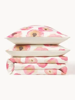 Westwing Collection Funda nórdica de satén de algodón con estampado floral Fiorella^ Mantas|Fundas Nórdicas