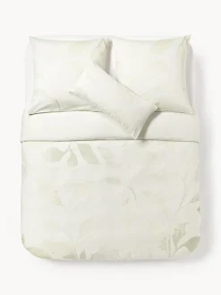 Westwing Collection Funda nórdica de satén estampada Marino