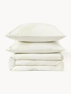 Westwing Collection Funda nórdica de satén estampada Marino