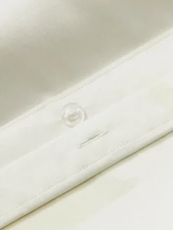 Westwing Collection Funda nórdica de satén estampada Marino