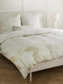 Westwing Collection Funda nórdica de satén estampada Marino