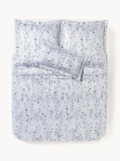 Westwing Collection Funda nórdica de satén estampado Hurley