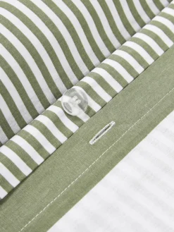 Westwing Collection Funda nórdica doble cara de algodón a rayas Lorena^ Mantas