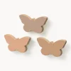 Niños Cam Cam Copenhagen Ganchos de pared artesanales de madera de haya Butterfly, 3 uds.